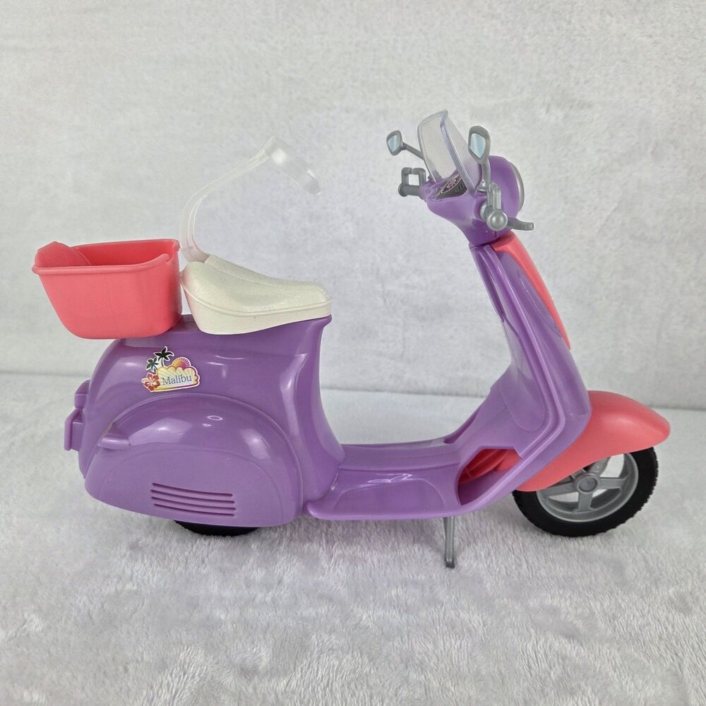 Mattel Barbie Pink Passport Scooter FNY34 Doll Vehicle w Basket Windshield